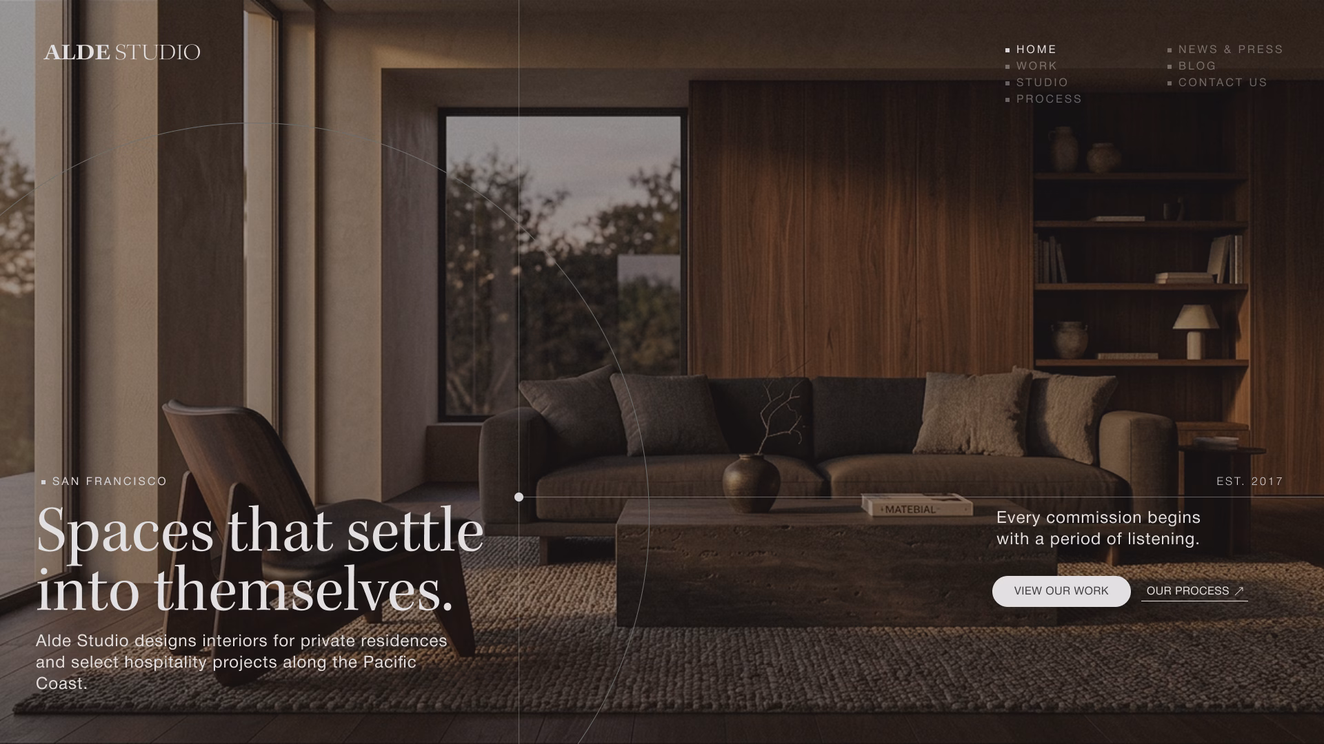 Alde Studio homepage hero